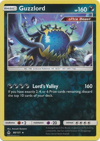 Pokemon Card Forbidden Light 80/131 080/131 Guzzlord Reverse Holo Rare *MINT*