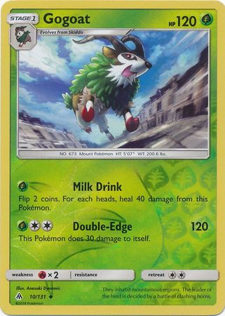 Pokemon Card Forbidden Light 10/131 010/131 Gogoat Reverse Holo Uncommon *MINT*