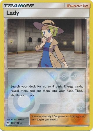 Pokemon Card Forbidden Light 109/131 Lady Supporter Reverse Holo Uncommon *MINT*