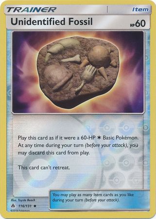 Pokemon Card Forbidden Light 116/131 Unidentified Fossil Item Reverse Holo Uncommon *MINT*