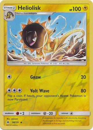 Pokemon Card Forbidden Light 38/131 038/131 Heliolisk Reverse Holo Uncommon *MINT*