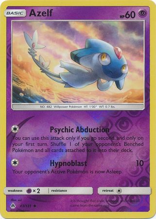 Pokemon Card Forbidden Light 43/131 043/131 Azelf Reverse Holo Uncommon *MINT*