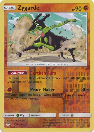 Pokemon Card Forbidden Light 71/131 071/131 Zygarde Reverse Holo Uncommon *MINT*