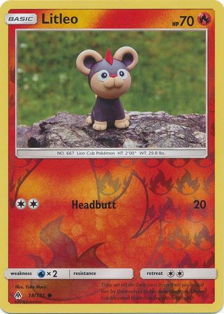 Pokemon Card Forbidden Light 18/131 018/131 Litleo Reverse Holo Common *MINT*