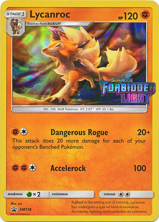 <transcy>Pokemon Card SM Black Star Promos SM118 Lycanroc Prerelease-Promo</transcy>
