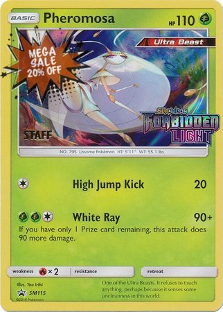 <transcy>Pokemon Card SM Black Star Promos SM115 Pheromosa Staff Prerelease-Promo</transcy>