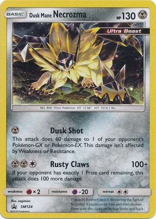 <transcy>Pokemon-kort SM Black Star-promoveringer SM124 Dusk Mane Necrozma</transcy>