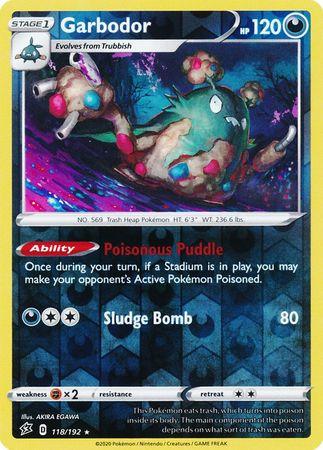 118/192 Garbodor Rebel Clash (RCL) Rare Reverse Holo