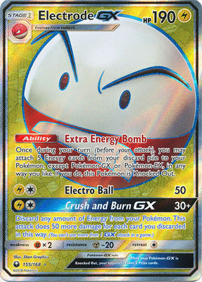 Pokemon Card 155/168 Celestial Storm Electrode GX Full Art Ultra Rare