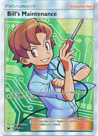 Pokemon Card 162/168 Celestial Storm Bill's Maintenance Supporter Full Art Rare