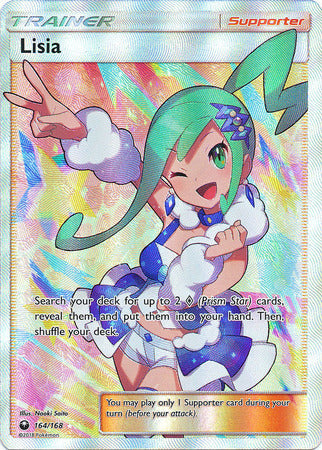 (S) Pokemon Card 164/168 Celestial Storm Lisia Supporter Full Art Rare