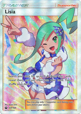 Pokemon Card 164/168 Celestial Storm Lisia Supporter Full Art Rare