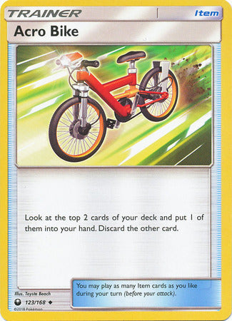 Pokemon Card 123/168 Celestial Storm Acro Bike Item Uncommon