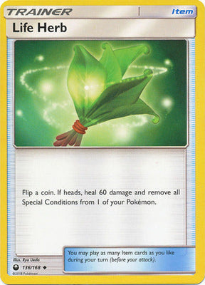 Pokemon Card 136/168 Celestial Storm Life Herb Item Uncommon