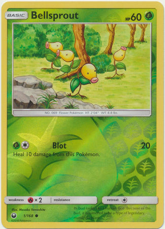 Pokemon Card Celestial Storm  1/168 Bellsprout  Pokemon Reverse Holo Common *MINT*
