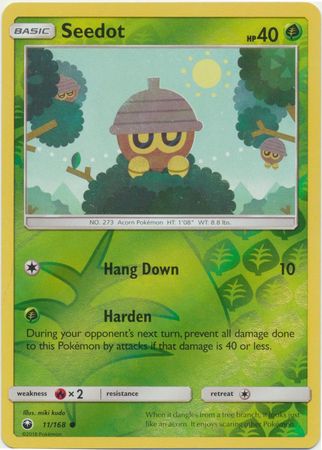 Pokemon Card Celestial Storm  11/168 Seedot  Pokemon Reverse Holo Common *MINT*