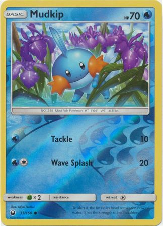 Pokemon Card Celestial Storm  33/168 Mudkip  Pokemon Reverse Holo Common *MINT*