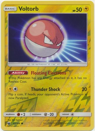 Pokemon Card Celestial Storm  47/168 Voltorb  Pokemon Reverse Holo Common *MINT*