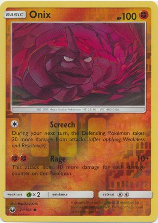 Pokemon Card Celestial Storm  71/168 Onix  Pokemon Reverse Holo Common *MINT*