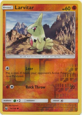 Pokemon Card Celestial Storm  74/168 Larvitar  Pokemon Reverse Holo Common *MINT*