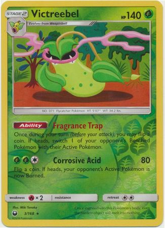 Pokemon Card Celestial Storm  3/168 Victreebel  Pokemon Reverse Holo Rare  *MINT*