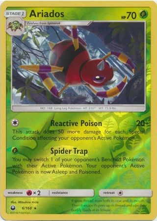 Pokemon Card Celestial Storm  6/168 Ariados  Pokemon Reverse Holo Rare  *MINT*