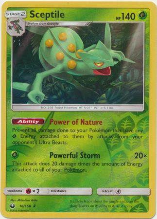 Pokemon Card Celestial Storm  10/168 Sceptile  Pokemon Reverse Holo Rare *MINT*