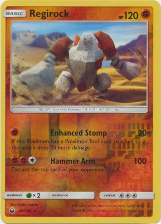 Pokemon Card Celestial Storm  80/168 Regirock  Pokemon Reverse Holo Rare *MINT*