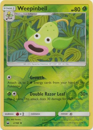 Pokemon Card Celestial Storm  2/168 Weepinbell  Pokemon Reverse Holo Uncommon *MINT*