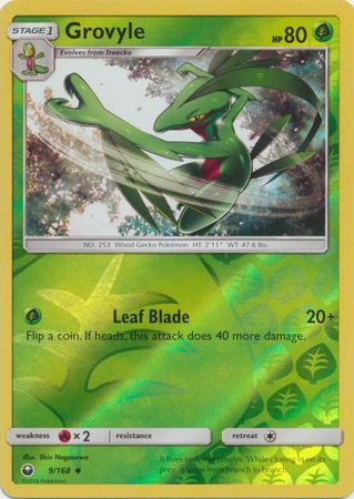 بطاقة بوكيمون Celestial Storm 9/168 Grovyle Pokemon Reverse Holo غير شائعة *MINT*