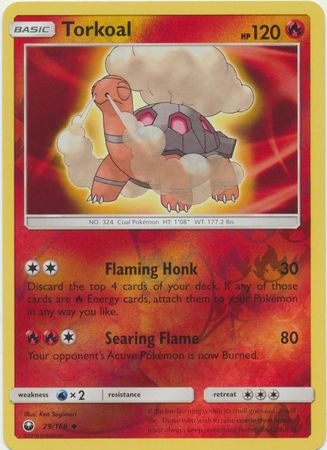 Pokemon Card Celestial Storm  29/168 Torkoal  Pokemon Reverse Holo Uncommon *MINT*