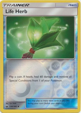 Pokemon Card Celestial Storm  136/168 Life Herb  Trainer Reverse Holo Uncommon *MINT*