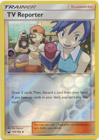 Pokemon Card Celestial Storm  149/168 TV Reporter  Trainer Reverse Holo Uncommon *MINT*