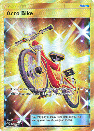 (S) Pokemon Card 178/168 Celestial Storm Acro Bike Item Secret Rare