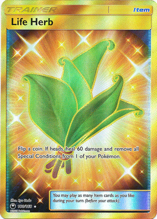 Pokemon Card 180/168 Celestial Storm Life Herb Item Secret Rare