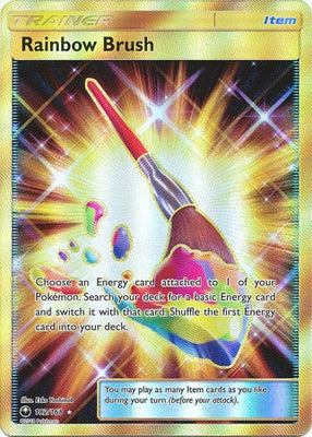 Pokemon Card 182/168 Celestial Storm Rainbow Brush Item Secret Rare