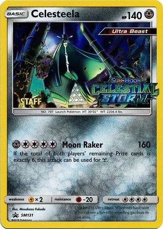 <transcy>Pokemon-kort SM Black Star-kampagner SM131 Celesteela Staff Kampagne til forudgivelse</transcy>