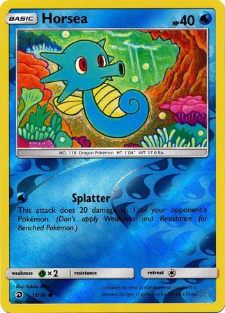 Pokemon Card Dragon Majesty 15/070 015/070 Horsea Common Reverse Holo