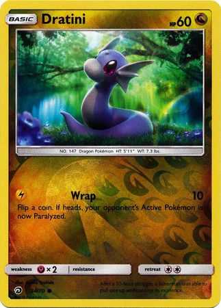 Pokemon Card Dragon Majesty 34/070 034/070 Dratini Common Reverse Holo