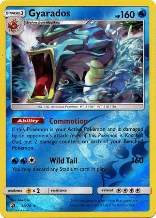 Pokemon Card Dragon Majesty 20/070 020/070 Gyarados Holo Rare Reverse Holo