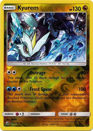 <transcy>Pokemon Card Dragon Majesty 47/070 047/070 Kyurem Holo Sjælden Reverse Holo</transcy>