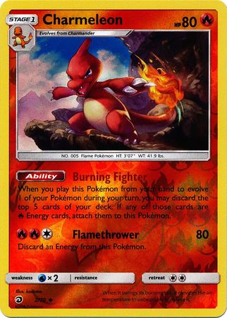 Pokemon Card Dragon Majesty 2/070 002/070 Charmeleon Uncommon Reverse Holo