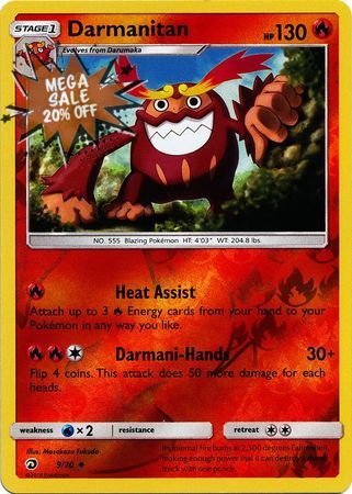 Pokemon Card Dragon Majesty 9/070 009/070 Darmanitan Uncommon Reverse Holo