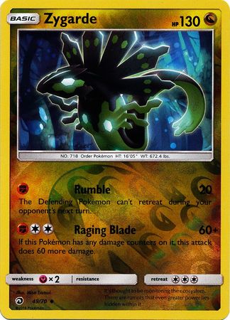 <transcy>Pokemon Card Dragon Majesty 49/070 049/070 Zygarde Ikke almindelig Reverse Holo</transcy>