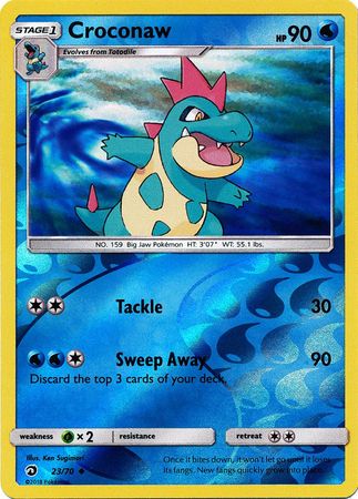 Pokemon Card Dragon Majesty  23/70 Croconaw  Pokemon Reverse Holo Uncommon *MINT*