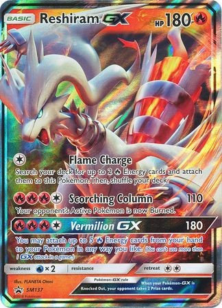 <transcy>Pokemon Card SM Black Star Promos SM137 Reshiram GX</transcy>