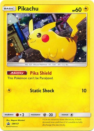 <transcy>Pokemon Card SM Black Star Promos SM157 Pikachu</transcy>