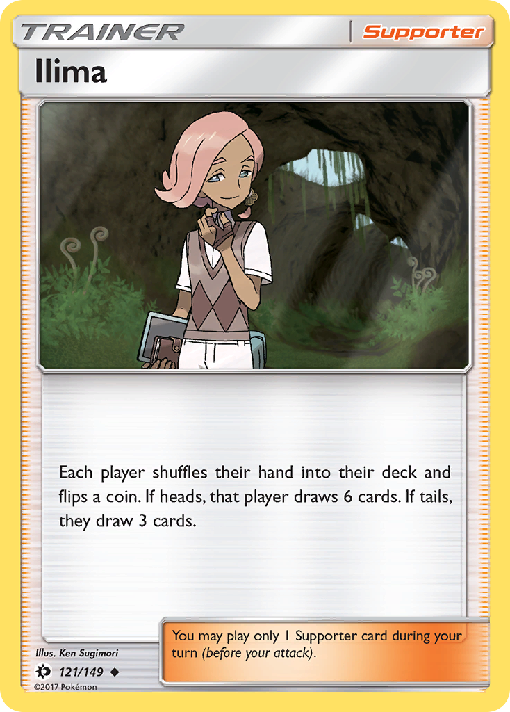 Pokemon Card Sun & Moon 121/149 Ilima Supporter Uncommon *MINT*