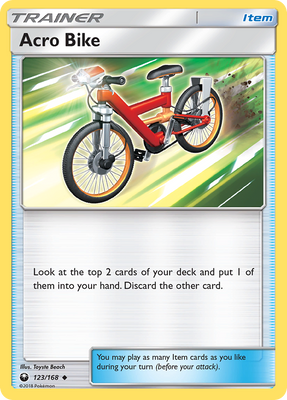 Pokemon Card Celestial Storm  123/168 Acro Bike Trainer Uncommon *MINT*