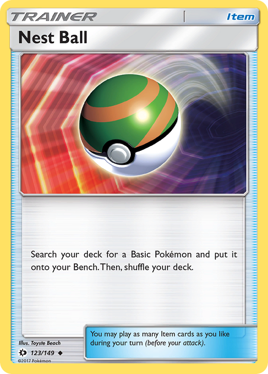 Pokemon Card Sun & Moon 123/149 Nest Ball Item Uncommon *MINT*